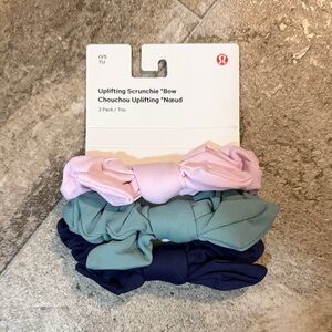 NWT Lululemon Uplifting Scrunchie Trio